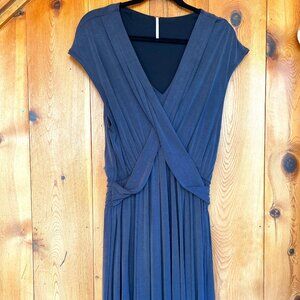 CLOSE OUT SALE: Free People Dark Gray Soft Wrap Style Short Dress - Small